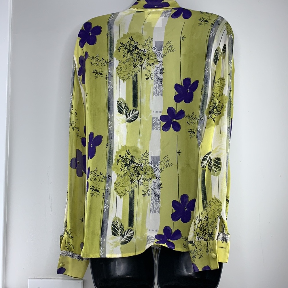 Tess Silk Button Down Blouse - image 3